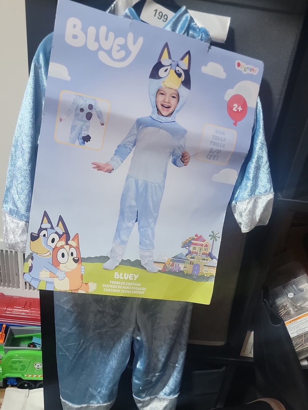 Disguise Bluey Light Blue Toddler Costume Size 2T